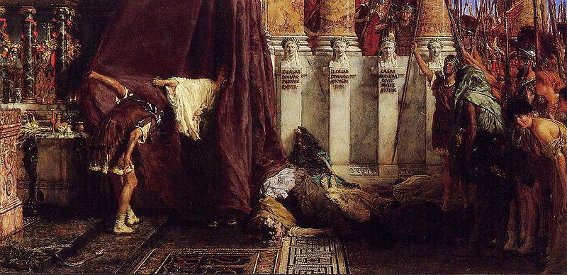 Sir Lawrence Alma-Tadema,OM.RA,RWS Ave, Caesar, Saturnalia oil painting image
